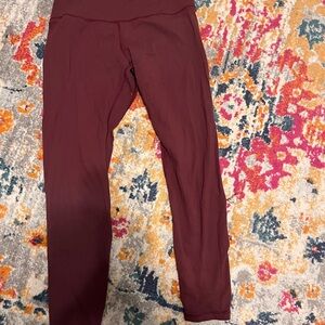 Burgundy lulu Leggings